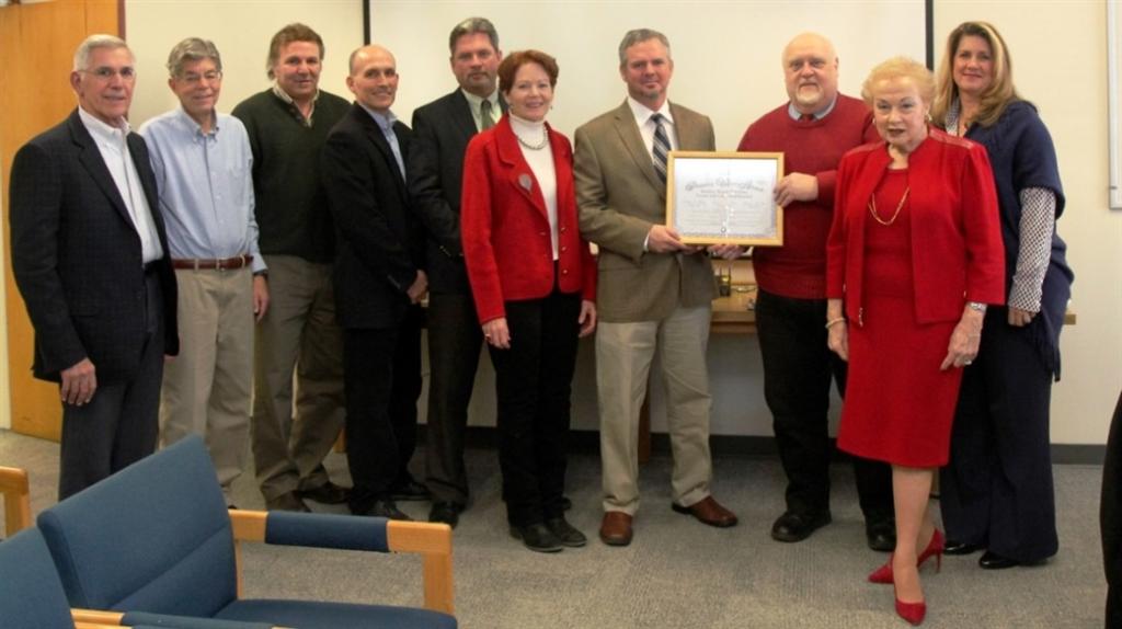 The Monmouth County Planning Board presented the Bradley Beach Maritime Forest Creation and Lake Stabilization project with their 2014 Planning Merit Award at their Dec. 15 meeting.  